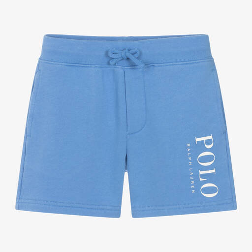 Ralph Lauren-Boys Blue Cotton Jersey Shorts | Childrensalon Outlet