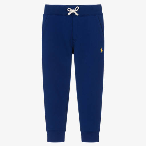 Ralph Lauren-Jogging bleu en coton Garçon | Childrensalon Outlet