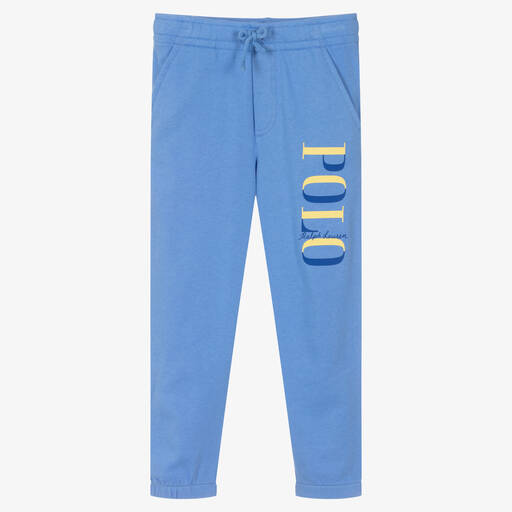 Поло Ralph Lauren-Голубые хлопковые джоггеры | Childrensalon Outlet