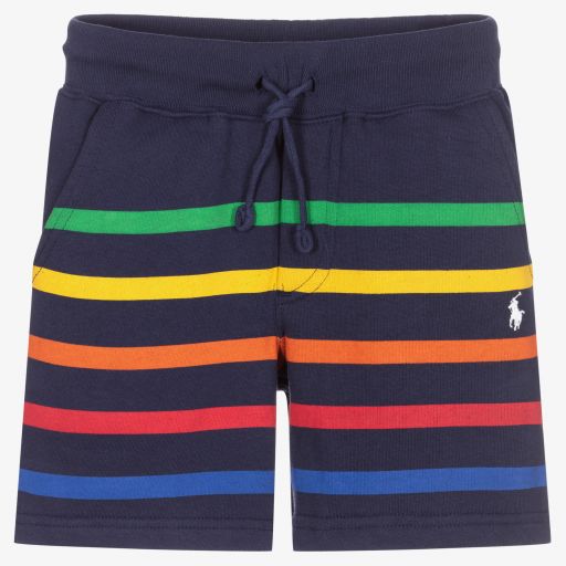 Polo Ralph Lauren-Boys Blue Cotton Shorts | Childrensalon Outlet