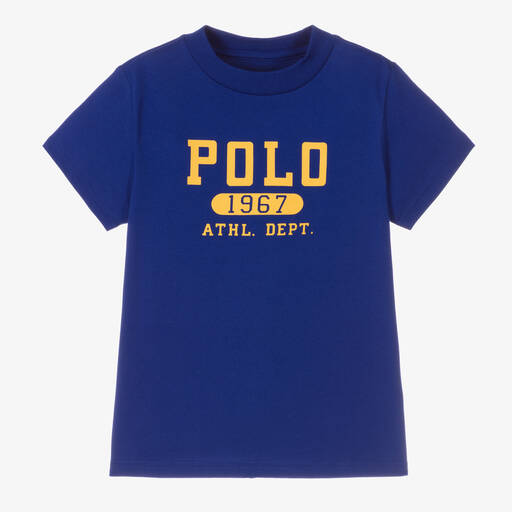 Polo Ralph Lauren-Blaues Baumwoll-T-Shirt (J) | Childrensalon Outlet
