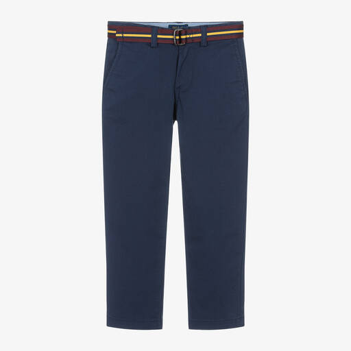Ralph Lauren-Boys Blue Cotton Twill Chinos | Childrensalon Outlet