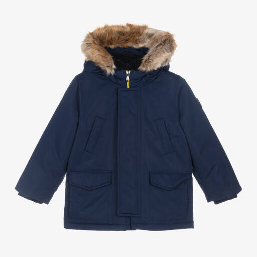 Ralph Lauren-Boys Blue Hooded Down Padded Parka | Childrensalon Outlet