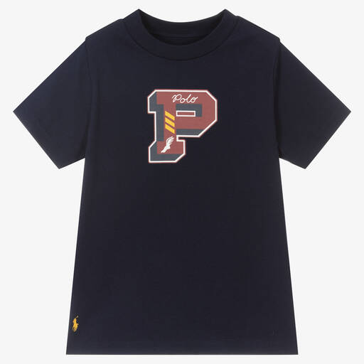 Polo Ralph Lauren-Boys Blue Logo T-Shirt | Childrensalon Outlet