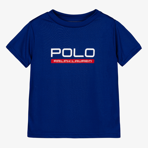 Polo Ralph Lauren-Boys Blue Sports T-Shirt | Childrensalon Outlet