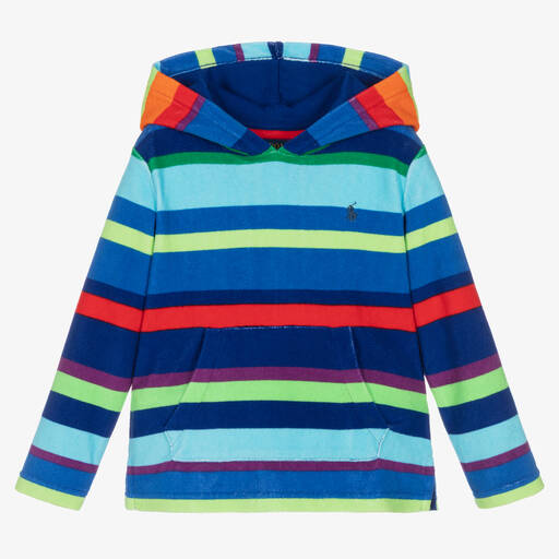Ralph Lauren-Синяя махровая худи для мальчиков | Childrensalon Outlet