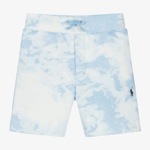 Ralph Lauren-شورت قطن جيرسي لون أزرق للأولاد | Childrensalon Outlet