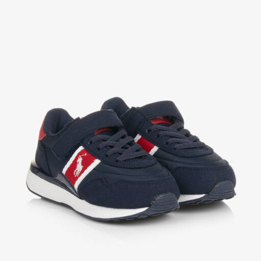 Ralph Lauren-حذاء رياضي جلد شامواه صناعي لون كحلي | Childrensalon Outlet