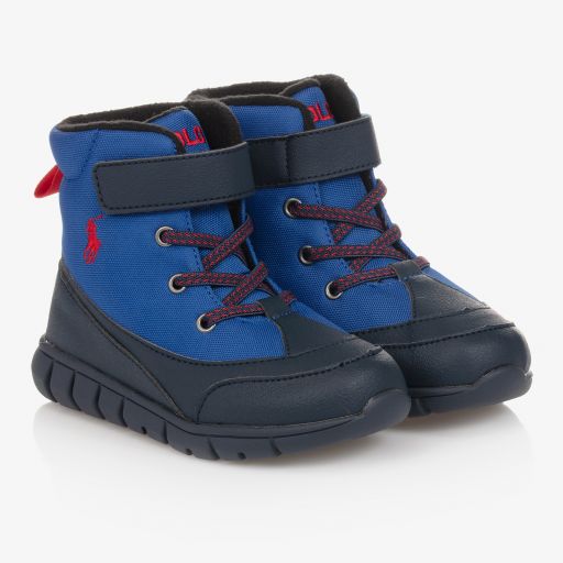 Polo Ralph Lauren-Blaue Winterstiefel für Jungen | Childrensalon Outlet