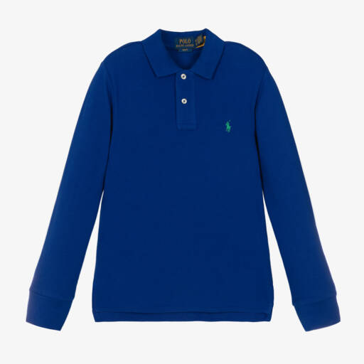 Ralph Lauren-Классическая синяя рубашка поло для мальчиков | Childrensalon Outlet