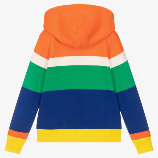 Polo Ralph Lauren-توب هودي قطن جيرسي مقلم بألوان بلوك للأولاد | Childrensalon Outlet