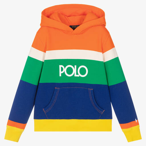 Polo Ralph Lauren-Bunt gestreifter Baumwoll-Hoodie | Childrensalon Outlet