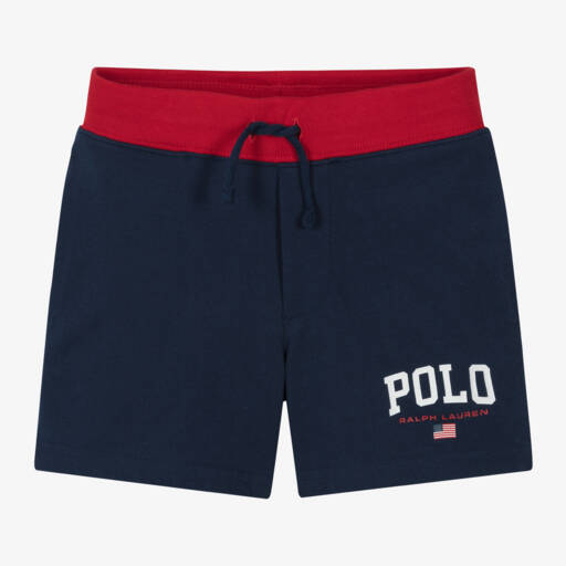 Ralph Lauren-شورت بشعار بولو قطن لون كحلي للأولاد | Childrensalon Outlet