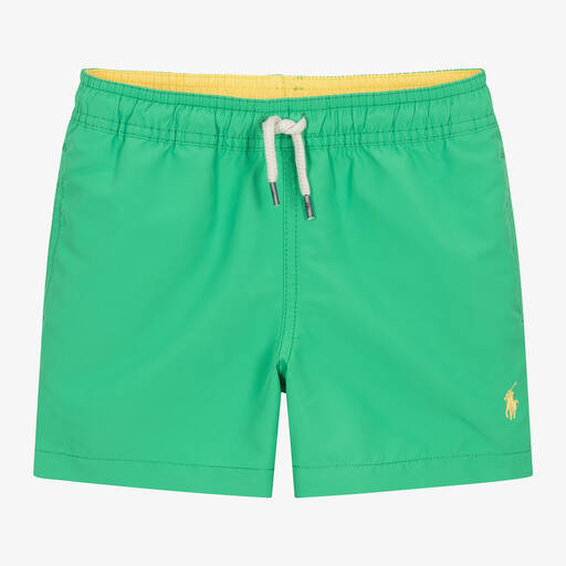 Ralph Lauren-شورت سباحة لون أخضر للأولاد | Childrensalon Outlet