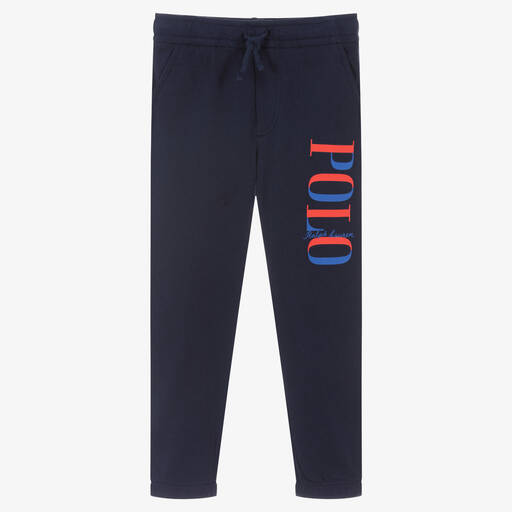 Поло Ralph Lauren-Синие хлопковые джоггеры | Childrensalon Outlet