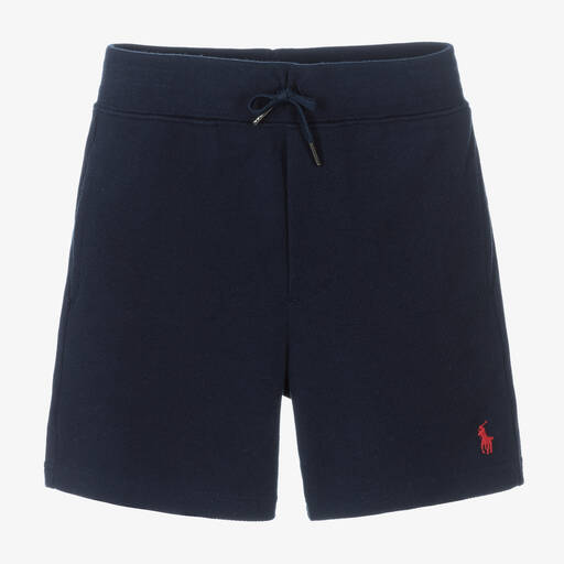 Polo Ralph Lauren-Boys Navy Blue Cotton Piqué Shorts | Childrensalon Outlet