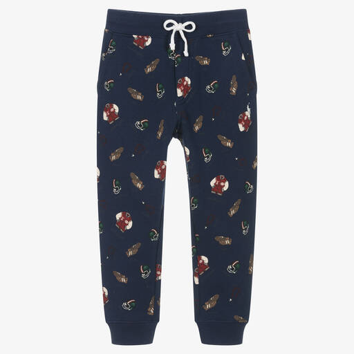 Ralph Lauren-College-Baumwoll-Jogginghose Navy | Childrensalon Outlet