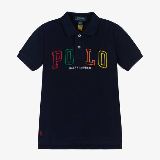 Polo Ralph Lauren-Boys Navy Blue Logo Polo Shirt | Childrensalon Outlet