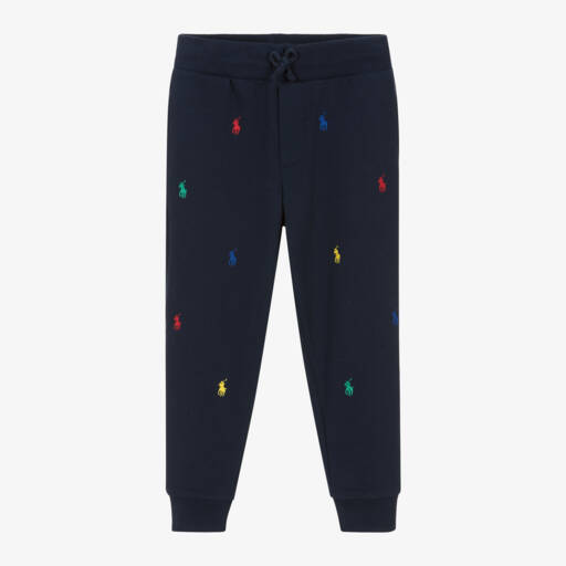 Ralph Lauren-Boys Navy Blue Pony Joggers | Childrensalon Outlet