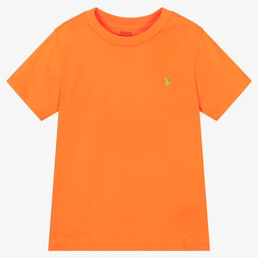 Polo Ralph Lauren-Oranges Baumwoll-T-Shirt (J) | Childrensalon Outlet