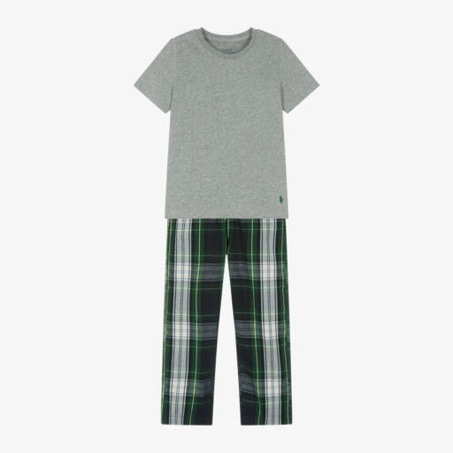 Ralph Lauren-Boys Tartan Cotton Sleepwear Set | Childrensalon Outlet