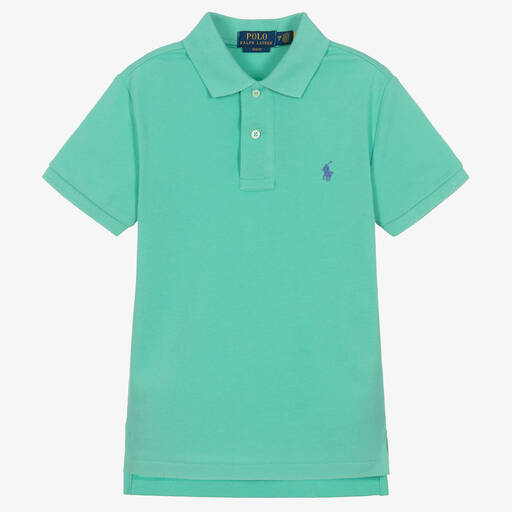 Ralph Lauren-Polo vert turquoise pour garçon | Childrensalon Outlet