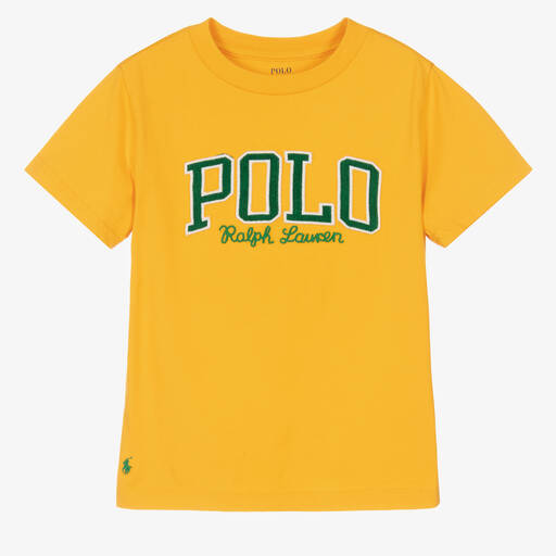 Polo Ralph Lauren-Boys Yellow Logo T-Shirt | Childrensalon Outlet
