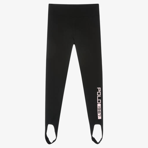 Polo Ralph Lauren-Teen Sportleggings mit Steg schwarz | Childrensalon Outlet