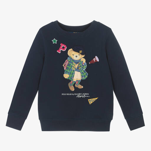 Ralph Lauren-Polo Bear Baumwoll-Sweatshirt Blau | Childrensalon Outlet