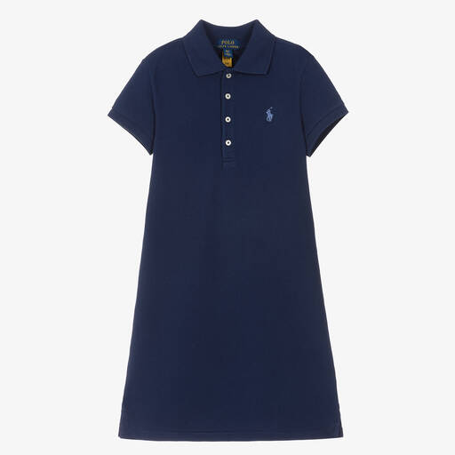 Ralph Lauren-Blaues Polokleid aus Baumwolle | Childrensalon Outlet