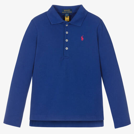 Polo Ralph Lauren-Blaues Baumwoll-Poloshirt (M) | Childrensalon Outlet