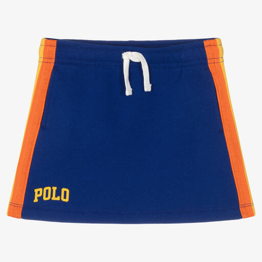 Polo Ralph Lauren-Girls Blue Cotton Skirt | Childrensalon Outlet