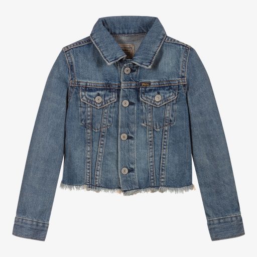 Polo Ralph Lauren-Blaue Jeansjacke für Mädchen | Childrensalon Outlet