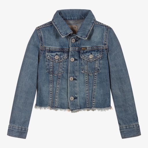 Polo Ralph Lauren-Girls Blue Denim Jacket | Childrensalon Outlet