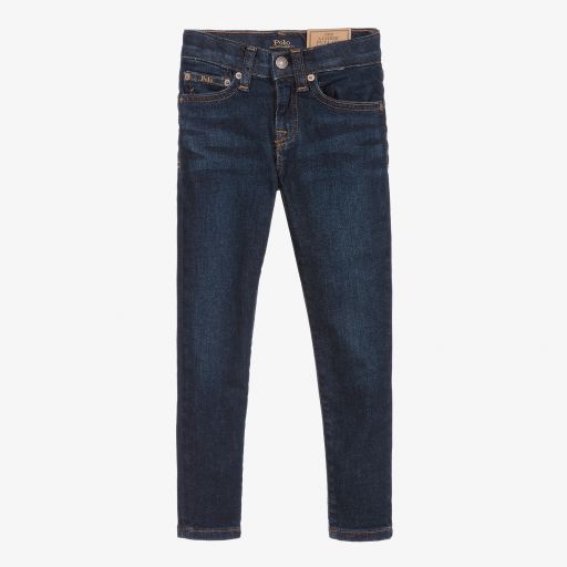 Ralph Lauren-جيغنغز قطن دنيم لون أزرق للبنات | Childrensalon Outlet