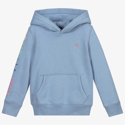 Ralph Lauren-Sweat à capuche bleu Fille | Childrensalon Outlet