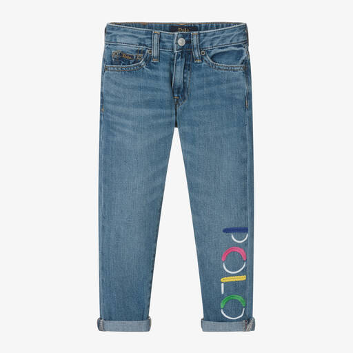 Ralph Lauren-Girls Blue Slim Boyfriend Denim Jeans | Childrensalon Outlet