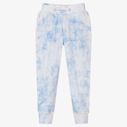 Ralph Lauren-Girls Blue Tie Dye Joggers | Childrensalon Outlet