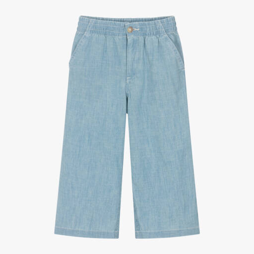 Ralph Lauren-Girls Light Blue Chambray Trousers | Childrensalon Outlet
