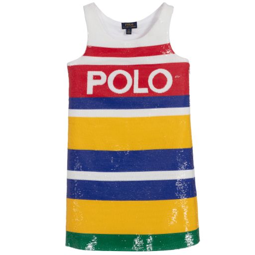 Polo Ralph Lauren-Girls Multicolour Sequin Dress | Childrensalon Outlet