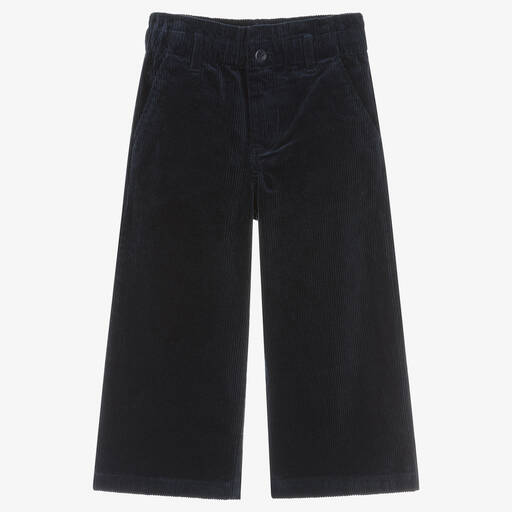Ralph Lauren-بنطلون قطن كوردروي لون كحلي للبنات | Childrensalon Outlet
