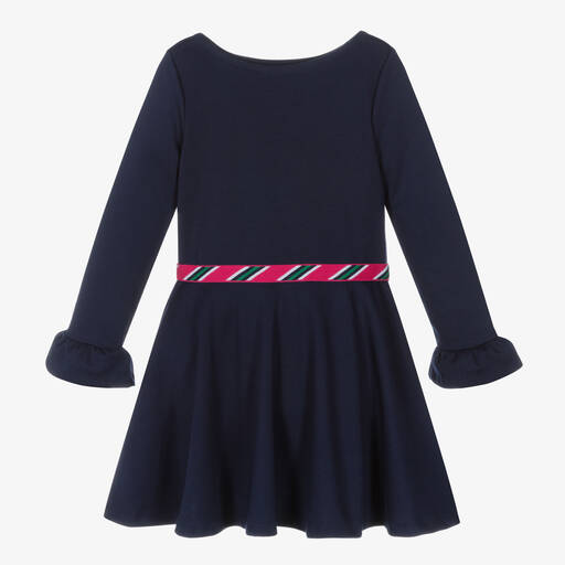 Polo Ralph Lauren-Girls Navy Blue Jersey Dress | Childrensalon Outlet