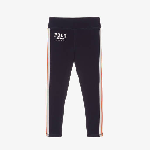 Polo Ralph Lauren-Girls Navy Blue Leggings | Childrensalon Outlet