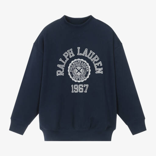 Ralph Lauren-سويتشيرت فارسيتي 1967 قطن لون كحلي | Childrensalon Outlet