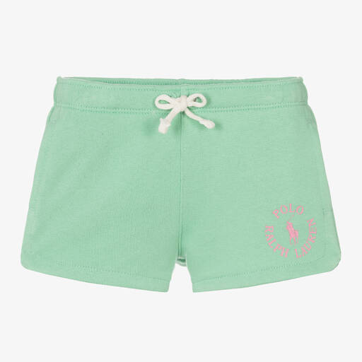 Ralph Lauren-شورت قطن جيرسي لون أخضر فاتح | Childrensalon Outlet
