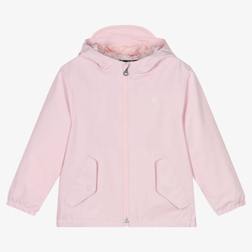 Ralph Lauren-Girls Pale Pink P-Layer 1 Hooded Jacket | Childrensalon Outlet