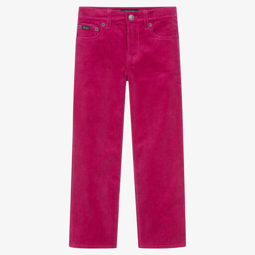 Ralph Lauren-جينز قطن كوردروي لون زهري للبنات | Childrensalon Outlet