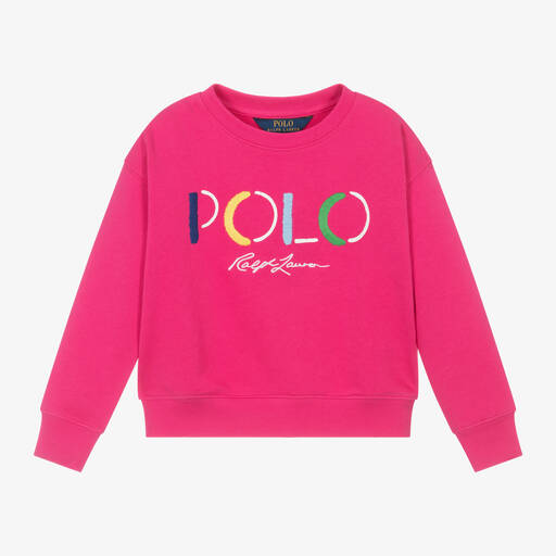 Ralph Lauren-Розовый хлопковый свитшот для девочек | Childrensalon Outlet