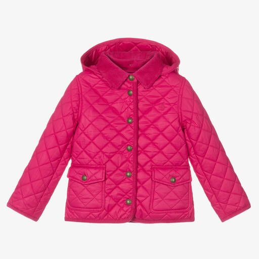 Polo Ralph Lauren-Girls Pink Quilted Jacket | Childrensalon Outlet