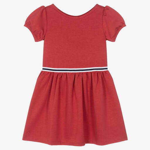 Polo Ralph Lauren-Girls Red Cotton Jersey Dress | Childrensalon Outlet